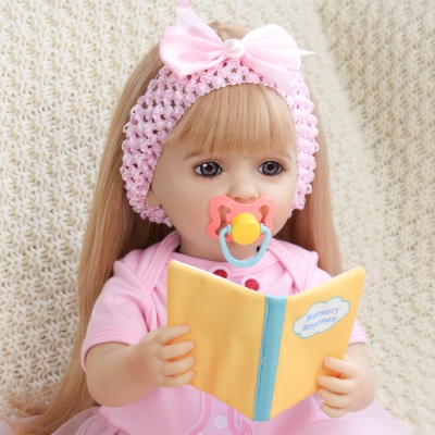 Силиконовая кукла Реборн девочка Оля 55 см, говорящая-5
